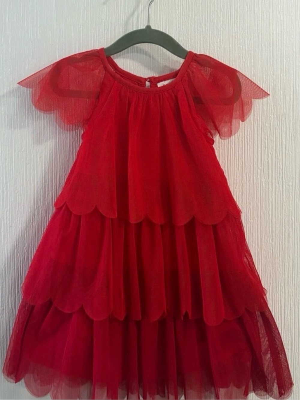 Hanna Andersson Red Layered Tulle Formal Christmas Holiday Dress